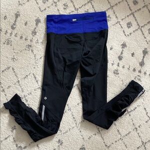 Lululemon Running high waist leggings reflective seams size 6